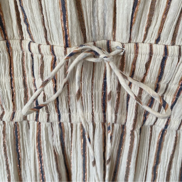 Ulla Johnson Zaria Lurex Metallic Stripe Cream Dress size 8 - Picture 8 of 9